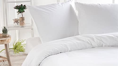 Papillon Pom Bettbezüge weiß, Baumwolle, 140 x 200/220 cm von Papillon