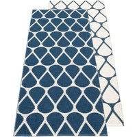 Pappelina - Otis Wendeteppich, 70 x 140 cm, ocean blue / vanilla von pappelina