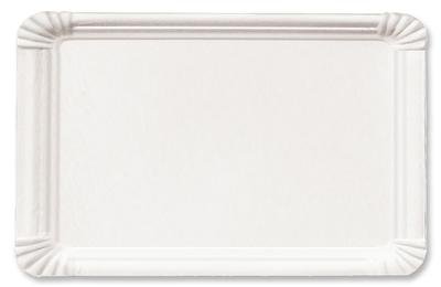 HDmirrorR 1000 Pappteller 13 x 20 cm eckig weiß von Pappteller