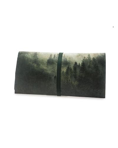 Tabakbeutel | Ideale Tabaktasche für Raucher | 100% Wasserabweisend & Reißfest | Variabel für 30-50 Gramm Tabak | Fach für Papers & Filter | Mit Gummiband | Unisex | Made in Europe - Foggy Morning von Paprcuts
