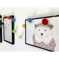 Girlande Wimpelkette Filzkugeln Handarbeit Öko Waldorf Montessori Wanddeko Kinderzimmer Wandbehang von Papseed