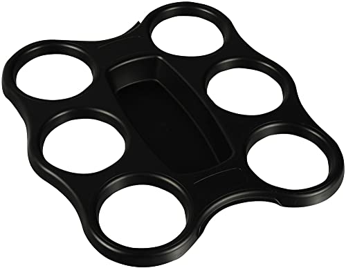 PAPSTAR Becher-Trays, PS 22,4 cm x 24,4 cm x 2,4 cm schwarz für 6 Becher, 3 Stück von PAPSTAR