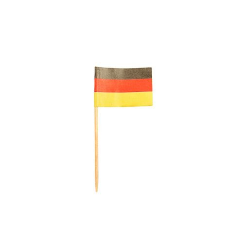PAPSTAR Flaggenpicker/Deko-Picker Deutschland (8 cm - 200 Stück) von PAPSTAR