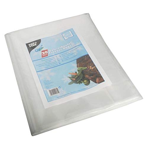 Papstar Gefrierbeutel, LDPE 20 L, 60 x 40 cm, 100 Stück, transparent von PAPSTAR