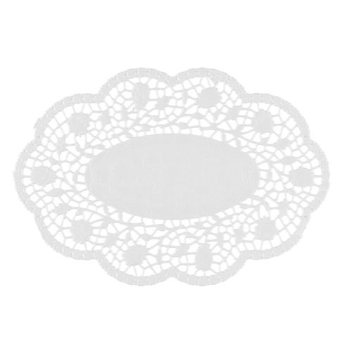 Mokkadeckchen, oval, 24cm x 17cm, weiß, 500 Stück von PAPSTAR
