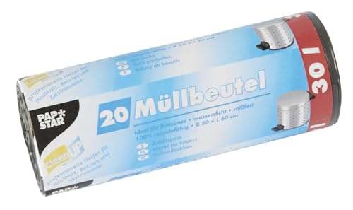 PAPSTAR 12065 Müllbeutel, 30 Liter, HDPE-Folie grau PAPSTAR 12065 Müllbeutel, 30 Liter, HDPE-Folie grau von PAPSTAR