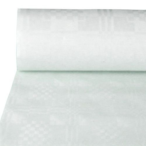 Papiertischtuch mit Damastprägung 100 m x 1 m weiss von PAPSTAR