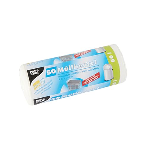 Papstar Müllbeutel / Müllsäcke (9x50=450 Stück), 9er Pack, 60 l, weiß, aus HDPE-Folie (9 my), 81 x 63 cm, wasserdicht, reißfest, recyclingfähig, für Haushalt, Gastronomie oder Betrieb #12061 Papstar Müllbeutel / Müllsäcke (9x50=450 Stück), 9er Pack, 60 l, weiß, aus HDPE-Folie (9 my), 81 x 63 cm, wasserdicht, reißfest, recyclingfähig, für Haushalt, Gastronomie oder Betrieb #12061 von PAPSTAR