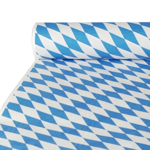 PAPSTAR 12543 1-Karton 20 x 1 Papiertischtuch mit Damastprägung 10 x 1 m Bayerisch Blau von PAPSTAR