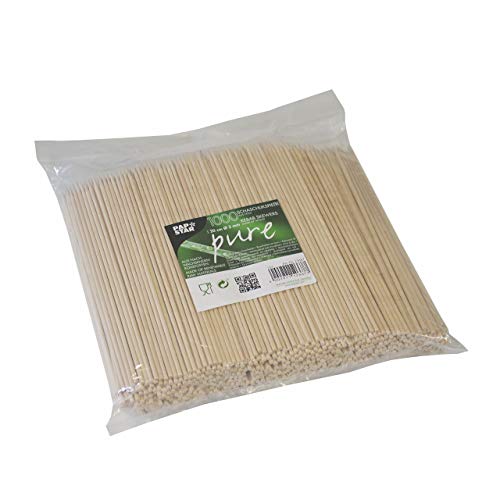 Papstar Schaschlikspieße / Holzspieße (1000 Stück) 20 cm, Durchmesser 3 mm, Naturholzspieße, einseitig spitz, flache Seite zum Greifen, für Partys/Grillfeste, verpackt in Folienbeutel #12667 Papstar Schaschlikspieße / Holzspieße (1000 Stück) 20 cm, Durchmesser 3 mm, Naturholzspieße, einseitig spitz, flache Seite zum Greifen, für Partys/Grillfeste, verpackt in Folienbeutel #12667 von PAPSTAR