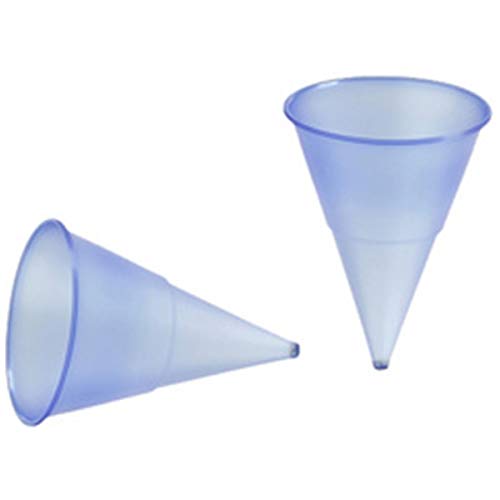 Papstar Spitzbecher / Kegelbecher "Blue Cone" (1000 Stück) 115 ml, Polypropylen-Kunststoff, ø 7.03 x 9.5 cm, blau-transparent, besonders dekorativ, für Feiern und den Gastro-Bereich, #19618 von PAPSTAR