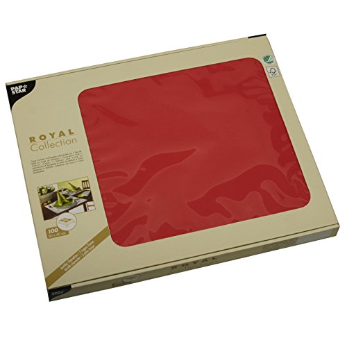 Papstar, 100 Tischsets, Tissue "ROYAL Collection" 30 cm x 40 cm rot, #81897 von PAPSTAR