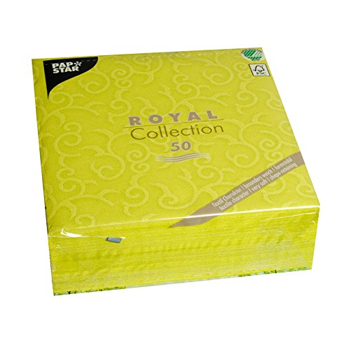 Papstar, 50 Servietten "ROYAL Collection" 1/4-Falz 40 cm x 40 cm limonengrün "Casali", #84882 Papstar, 50 Servietten "ROYAL Collection" 1/4-Falz 40 cm x 40 cm limonengrün "Casali", #84882 von PAPSTAR