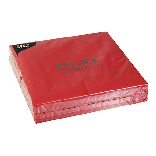 Servietten 2-lagig 40x40cm / rot / (50St) Tischdeko Hochzeit Party PapStar uni von PAPSTAR
