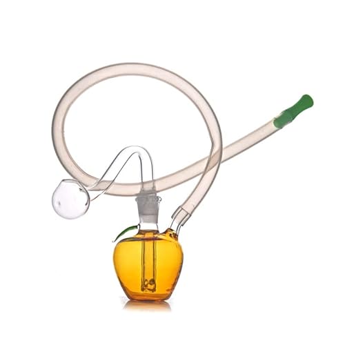 Apple Shape Mini Glas Ölbrenner Bong Wasserpfeifen mit dicken Hookah Recycler Hand Dab Bongs zum Rauchen mit Glas Ölbrenner Pfeife (A) von ParaCity