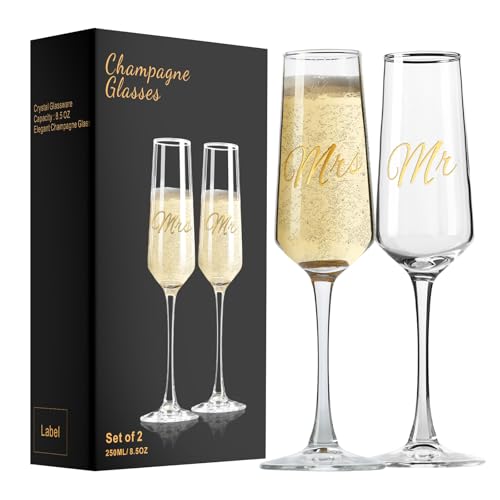 PARACITY Hochzeit Champagner gläser 2 Stück, Brautpaar Champagnerbescher, Geschenk zur Verlobung oder Hochzeit, 250 ml PARACITY Hochzeit Champagner gläser 2 Stück, Brautpaar Champagnerbescher, Geschenk zur Verlobung oder Hochzeit, 250 ml von ParaCity