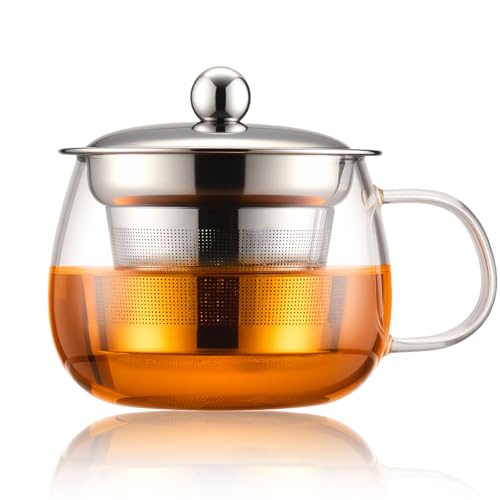 PARACITY Teetasse mit Teesieb und Deckel, Glas-Teetasse aus hitzebeständigem Glas, 370 ml, transparente Teetasse für losen Tee, blühenden Tee, Teebeutel, Teetasse mit Sieb für den täglichen Gebrauch PARACITY Teetasse mit Teesieb und Deckel, Glas-Teetasse aus hitzebeständigem Glas, 370 ml, transparente Teetasse für losen Tee, blühenden Tee, Teebeutel, Teetasse mit Sieb für den täglichen Gebrauch von ParaCity