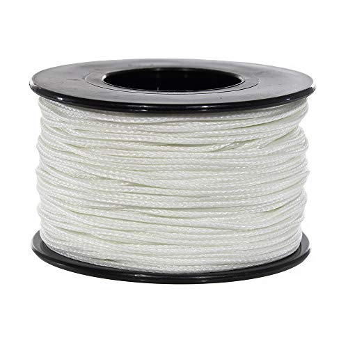 PARACORD PLANET Glow in the Dark Micro Cord: 1.18mm Diameter 125 Feet Spool of Nylon Braided Cord, Ideal für Basteln, Schmuck, Makramee, Reflektierende Spuren für dunkle Bereiche von PARACORD PLANET