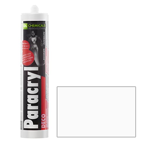 PARACRYL Profi- Acryldichtstoff in Handwerkerqualität, geruchsarmes, alterungsbeständiges, überstreichbares Maleracryl für Innen- und Außenbereich, 310 ml, weiß von Paracryl