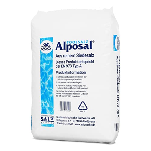 Alposal Poolsalz 25kg Poolsalz, Schwimmbadsalz, Chlorinator geeignet, Salzelektrolyse, Siedesalz von Paradies Pool GmbH