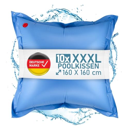10er Set XXXL Luftkissen für Winterabdeckplanen 160x160cm diagonal Pool Luftpolster Kissen Abdeckplane Plane Winterschutz von Paradies Pool