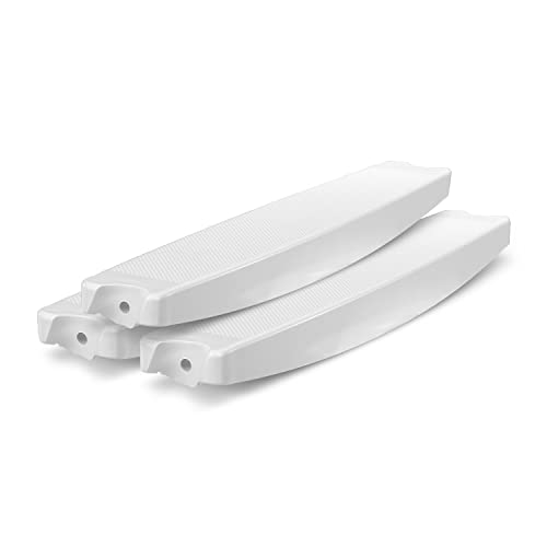 3er Set Ersatz Stufe für Aufstellbeckenleiter inkl. Schraubensatz Trittstufe weiß 43 mm Holm Hochbeckenleiter Pool Schwimmbecken von Paradies Pool