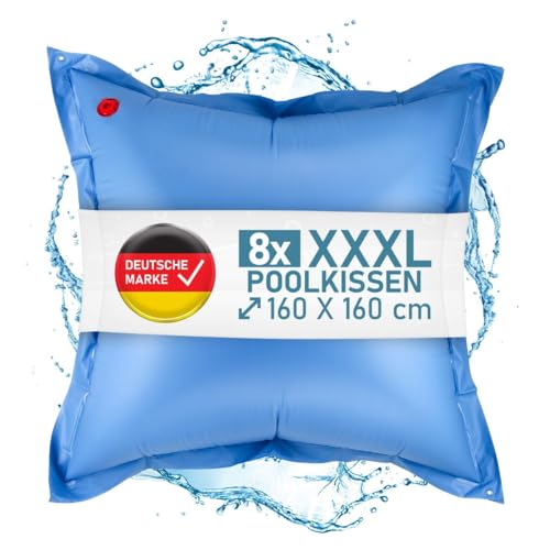 8er Set XXXL Luftkissen für Winterabdeckplanen 160x160cm diagonal Pool Luftpolster Kissen Abdeckplane Plane Winterschutz von Paradies Pool