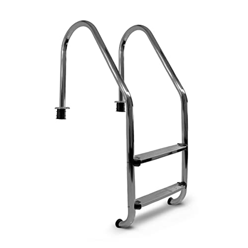 Paradies Pool® Edelstahl V2A Einhänge - Poolleiter Weitholm Tiefbecken für eingelassene Becken bis 90 cm Tiefe, Menge: 1 von Paradies Pool