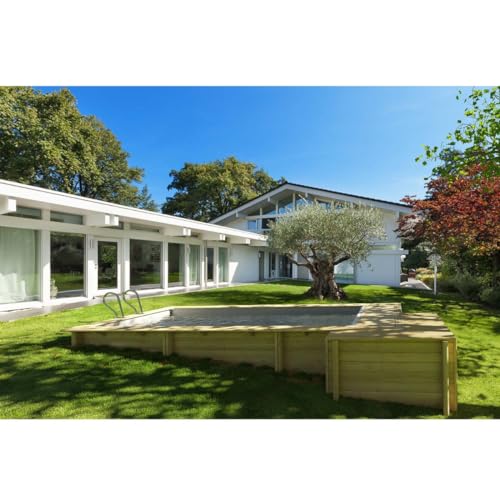 Paradies Pool Holzpool Urban 420 x 350 x 133 cm, Filteranlage, Abdeckung, Technikschacht von Paradies Pool