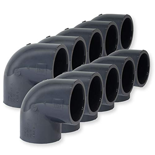 Paradies Pool PVC Fitting Winkel 90°, Ø 50mm mit Klebemuffen, PVC-U Muffe Rohrverbinder Klebefitting 90 Grad zum verkleben, Qualität aus Europa, Menge: 10 Stück Paradies Pool PVC Fitting Winkel 90°, Ø 50mm mit Klebemuffen, PVC-U Muffe Rohrverbinder Klebefitting 90 Grad zum verkleben, Qualität aus Europa, Menge: 10 Stück von Paradies Pool