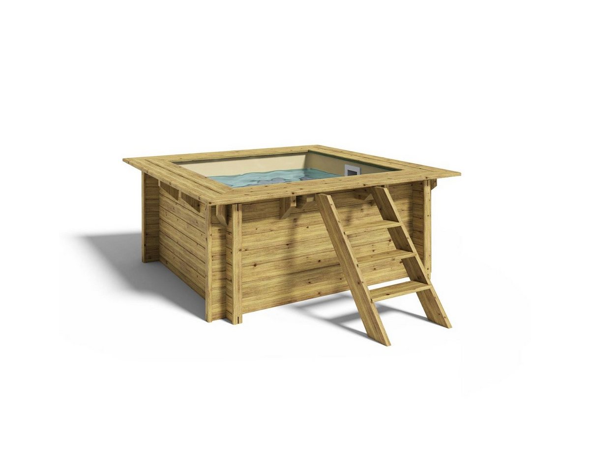 Paradies Pool Pool, Holzpool Lulu 200x200x104cm, Folie sand 0,8mm von Paradies Pool