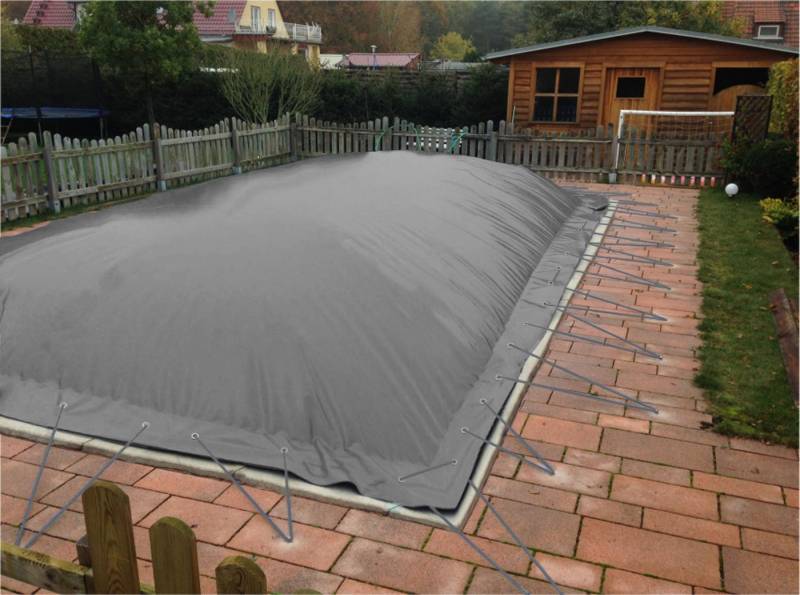 Paradies Pool Pool-Abdeckplane, Aufblasbare Abdeckplane "AirCover" rechteck 4,00 x 10,00m grau von Paradies Pool