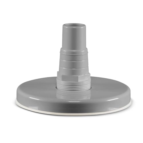 Paradies Pool Saugplatte grau inklusive Dichtung für Skimmer, Ø ca. 16 cm, zum Anschluss von 32/38 mm Poolschlauch, Bodensauger Anschlussplatte von Paradies Pool