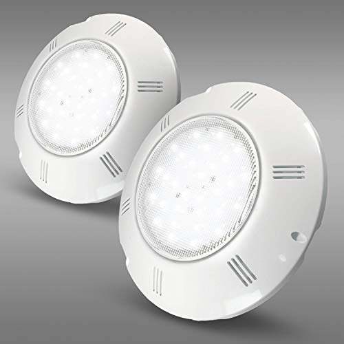 Paradies Pool Seamaid Flachscheinwerfer 2er Set LED weiß 13,5 Watt 1650 Lumen 6500 K 10.000 Betriebsstunden inklusive Trafo, Verteilerdosen und Anschlusssets von Paradies Pool