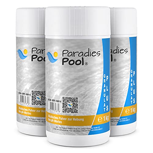 Paradies Pool pH Plus Granulat 3 kg, pH Heber Schwimmbecken Pool alkalisch von Paradies Pool