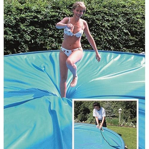 Pool Sicherheitsabdeckung SafeTop oval 320 x 600 cm für Ovalpool mit Standard Handlauf Abdeckplane Abdeckung Reißverschluss Stahlwand Schwimmbecken von Paradies Pool