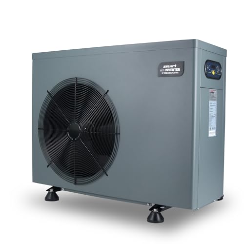 Wärmepumpe Smart Inverter ECO 7,0 kW, bis 30 m³ Pool Heizung Schwimmbecken Wassererwärmung Titan Wärmetauscher steckerfertig von Paradies Pool