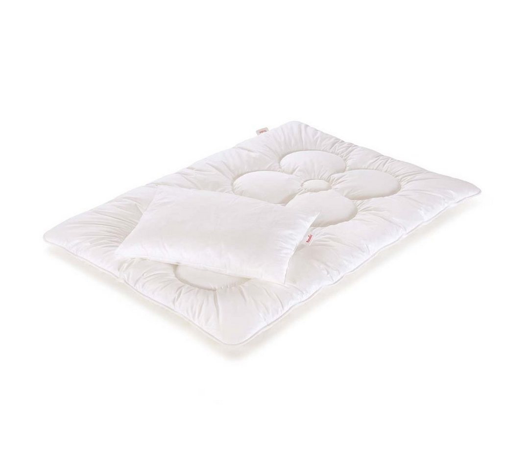 Paradies Kinderbettdecke + Kopfkissen Anela Bio, Füllung: 100% Polyester, Bezug: 100% Bio-Baumwolle (kbA), hohes Volumen und besonders kuschelig von Paradies