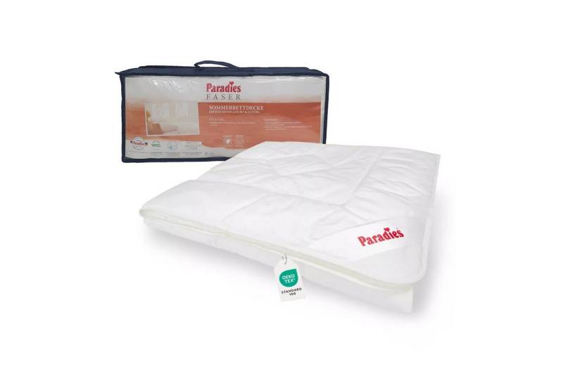 Paradies Sommerbettdecke Paradies Halia-Fill Sommerbett Sommer Bettdecke Sommerdecke 155x220, Füllung: Paradies Fill Fasertechnologie für dauerhaft kuscheliges Volumen, 100% Polyester, Bezug: 100% Baumwolle, veredelt mit Aloe Vera, Klimaneutrale Herstellung von Paradies