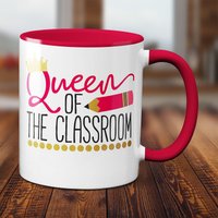 Classroom Queen Tasse - Personalisiertes Geschenk Für Den Lehrer in Ihrem Leben von ParadiseGiftMugs