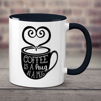 Herz Kaffeetasse - Personalisierte Schwarze Für Ein Kuschel-Kaffee-Tag-Geschenk von ParadiseGiftMugs