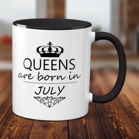 Juli Königin Becher - Krebs-Geburtstagsgeschenk, Personalisierte Geburtstagstasse von ParadiseGiftMugs