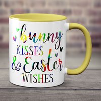 Personalisierte Osterdekor-Tasse - Handbemaltes Häschen-Design Osterdekor-Geschenk von ParadiseGiftMugs