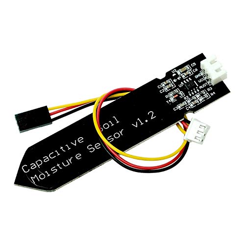 Paradisetronic.com Kapazitiver Bodenfeuchtesensor, 5V 3,3V Feuchtigkeitssensor für Erde inkl. Anschlussleitung, analoger Ausgang für z.B. Arduino von Paradisetronic.com
