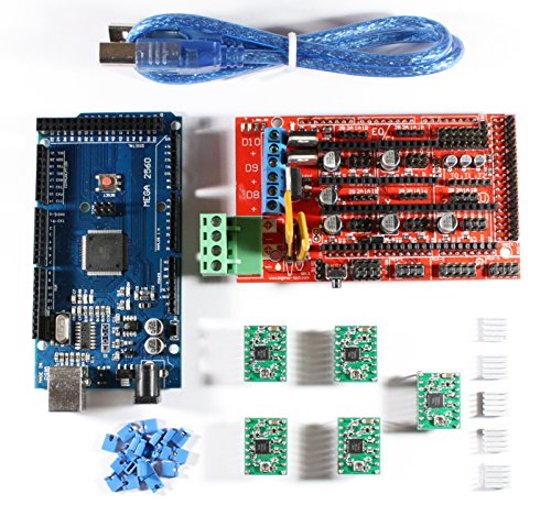 RAMPS 1.4 Set/Kit für RepRap 3D Drucker - Mega 2560, RAMP Shield, 5x A4988, USB-Kabel, Arduino kompatibel von Paradisetronic.com