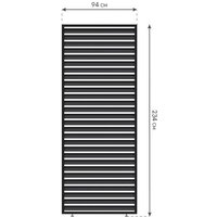 Paragon Outdoor Lamellen-Sichtschutz Grand Tuscan grau Aluminium B/H: ca. 94x234 cm von Paragon