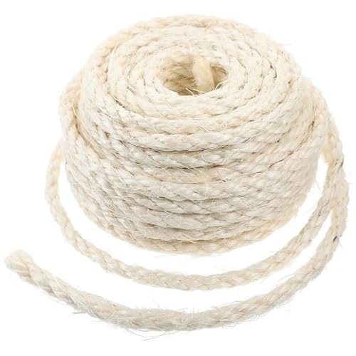 Parain Sisalseil für Kratzbaum Kratzsaule Katzenbaum Katzen Natürlich Sisal Seil Weiß 6mm 10m Parain Sisalseil für Kratzbaum Kratzsaule Katzenbaum Katzen Natürlich Sisal Seil Weiß 6mm 10m von Parain