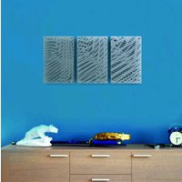 Laser Geschnittenes Gitter-Kunstwerk Gefrostete Acryl-Triptychon-Wandkunst Laser Geschnittenes Gitter-Kunstwerk Gefrostete Acryl-Triptychon-Wandkunst von ParallaxLaserDesign