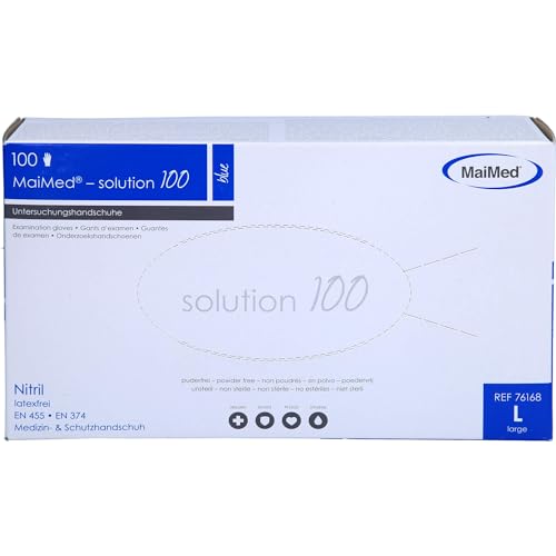 Unbekannt HANDSCHUHE Einmal Nitril L blau 100 St von Param