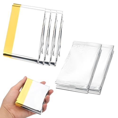 6 Stück Rettungsdecke Gold Silber,Notfalldecke Outdoor 210 x 130 cm Wasserabweisende Erste Hilfe Decke,Rettungsdecke Extra Stark Löschdecke Wärmedecken für Auto Wandern Camping von Parastar